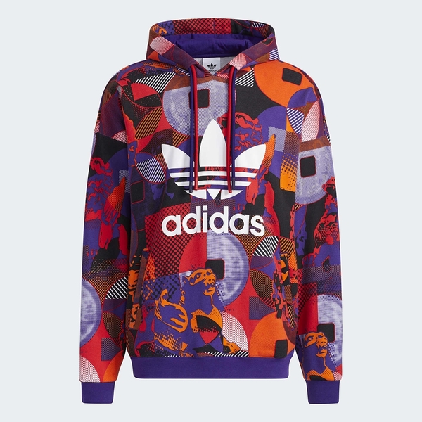 Adidas ORIGINALS CNY 男裝 長袖 帽T 可調式帽緣 農曆新年 春節圖案 易烊千璽 彩【運動世界】GN5448