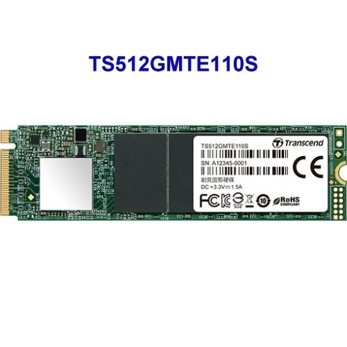 TRANSCEND 創見 TS512GMTE110S SSD 固態硬碟 PCIe M.2 SSD 512GB