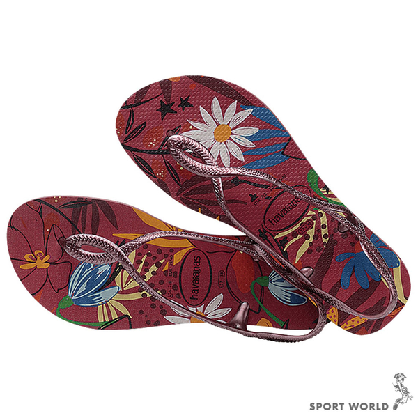 Havaianas 哈瓦仕 女鞋 涼鞋 拖鞋 花卉 酒紅【運動世界】4137259-4924W product thumbnail 5