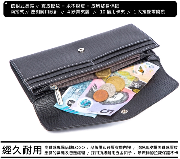 【全新品公司貨】金安德森 真皮黑色兩摺式長夾 現貨免運費【寧寧小舖/台中30年老店】692-1 product thumbnail 2