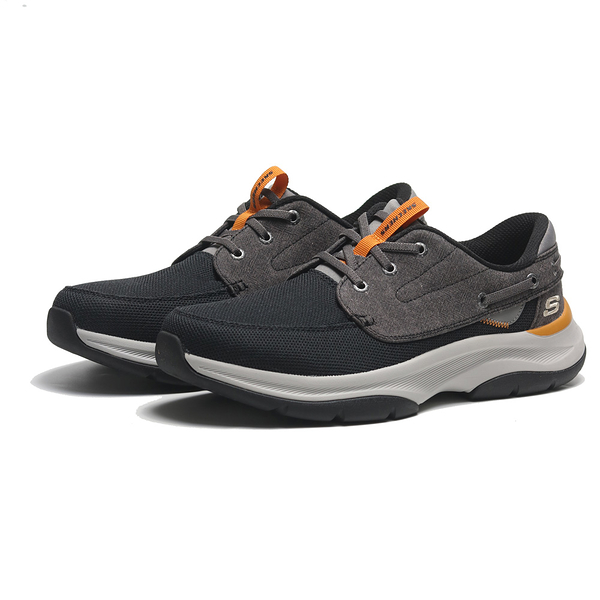 SKECHERS 帆船鞋 BUCKNELL HAWN 黑灰 休閒鞋 男 210565BLK