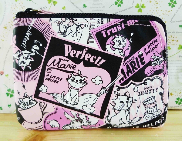 【震撼精品百貨】The Aristocats Marie 迪士尼瑪莉貓~證件零錢包-粉音符