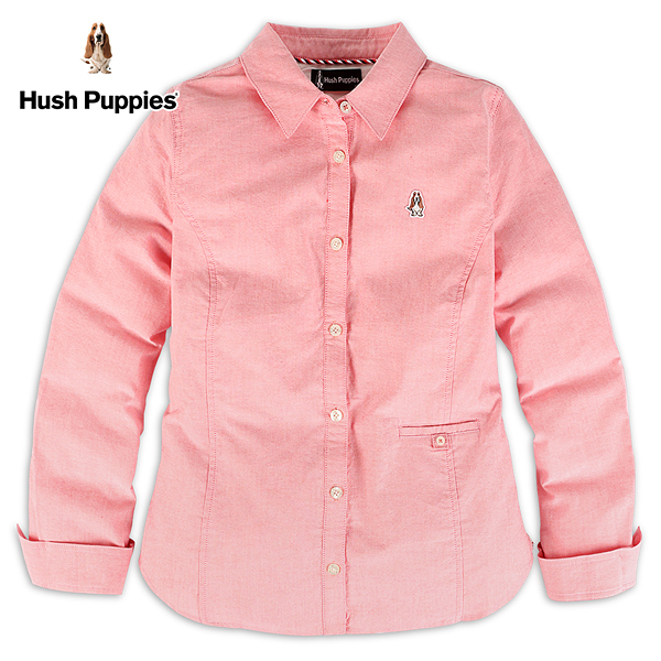 Hush Puppies 襯衫 女裝素色修身牛津布襯衫