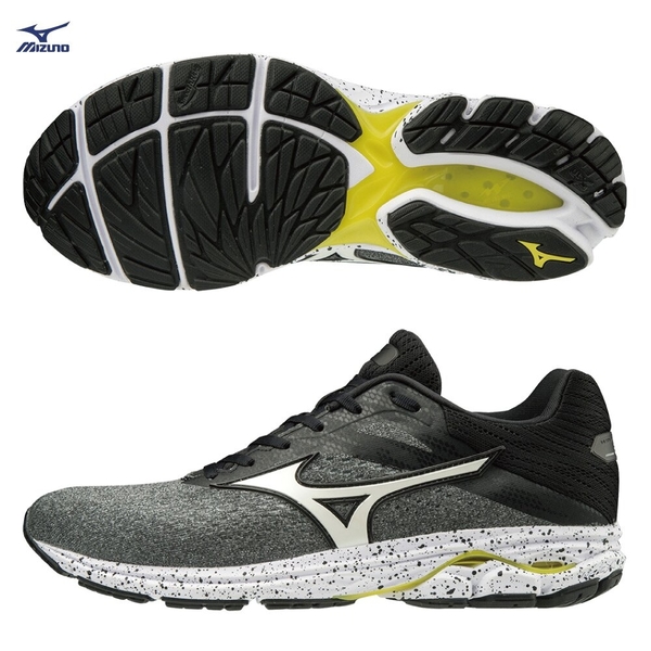 MIZUNO WAVE RIDER 23 男鞋 慢跑 路跑 避震 穩定 柔軟 DROP 12mm 灰 黑【運動世界】J1GC190372