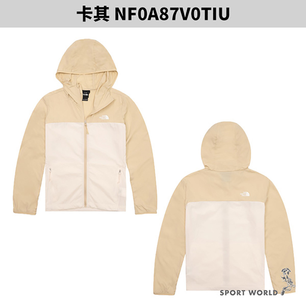 The North Face 北面 連帽外套 女裝 涼感 防曬 粉/卡其【運動世界】NF0A87V0LK6/NF0A87V0TIU product thumbnail 5