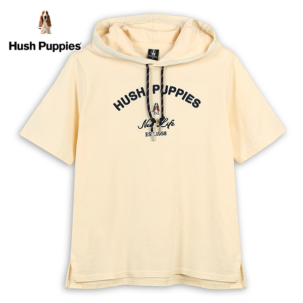 Hush Puppies 帽T 女裝簡約品牌英文刺繡小狗帽T