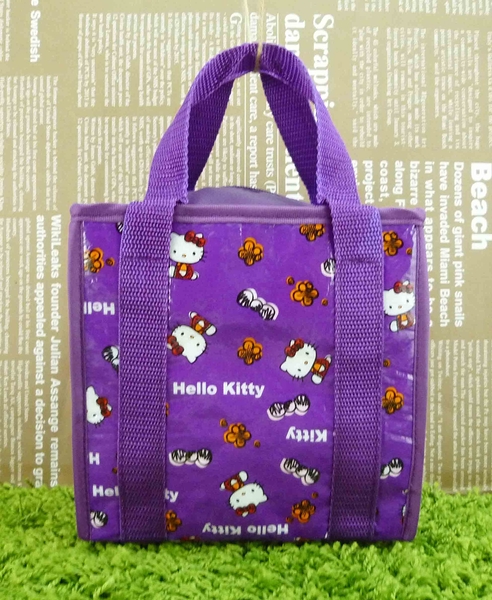 【震撼精品百貨】Hello Kitty 凱蒂貓~購物袋~側坐~紫【共1款】