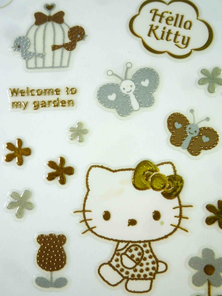 【震撼精品百貨】Hello Kitty 凱蒂貓~KITTY立體鋁鑽貼紙-小鳥 product thumbnail 4