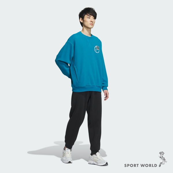 Adidas 男裝 長袖上衣 CNY 新年 龍年 純棉 藍【運動世界】IX4237 product thumbnail 5