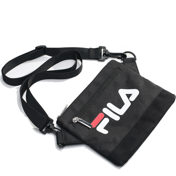 FILA CROSSBODY BAG 黑 白 基本款 斜挎包 方包 男女 (布魯克林) BMT9008BK