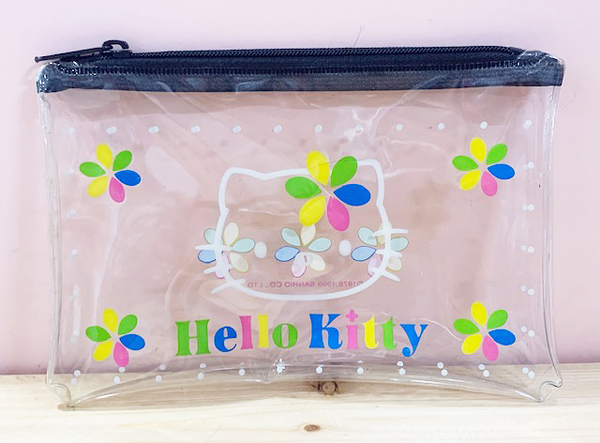 【震撼精品百貨】Hello Kitty 凱蒂貓~Hello Kitty日本SANRIO三麗鷗KITTY透明化妝包-黑*83517