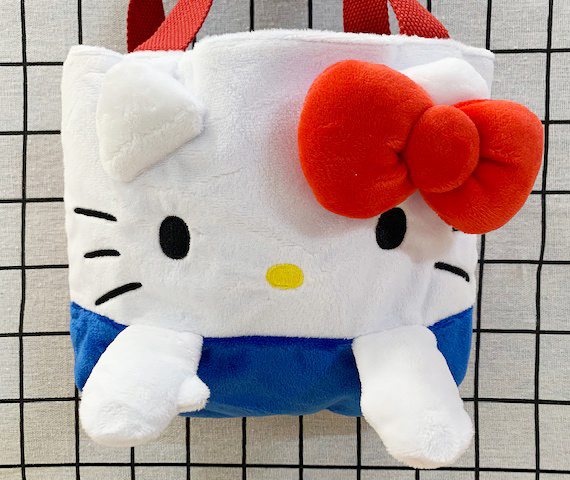 【震撼精品百貨】凱蒂貓_Hello Kitty~日本SANRIO三麗鷗 KITTY 手提收納袋-紅條#10450