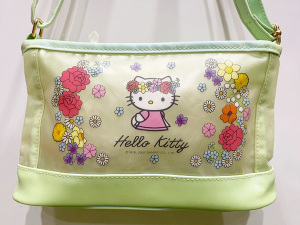 【震撼精品百貨】凱蒂貓_Hello Kitty~日本SANRIO三麗鷗 KITTY 肩背包/手提包-花園綠#94973