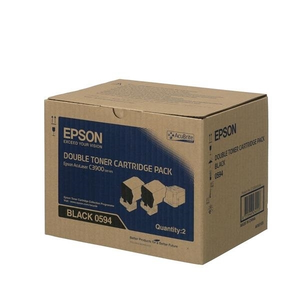 EPSON S050594 原廠 黑色雙包裝碳粉匣 CX37DNF/AL-C3900N/C3900DN適用
