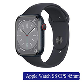 Apple Watch S8 GPS 45mm鋁金屬殼搭運動型錶帶(午夜/星光/紅/白)【預購-依訂單順序出貨】【愛買】