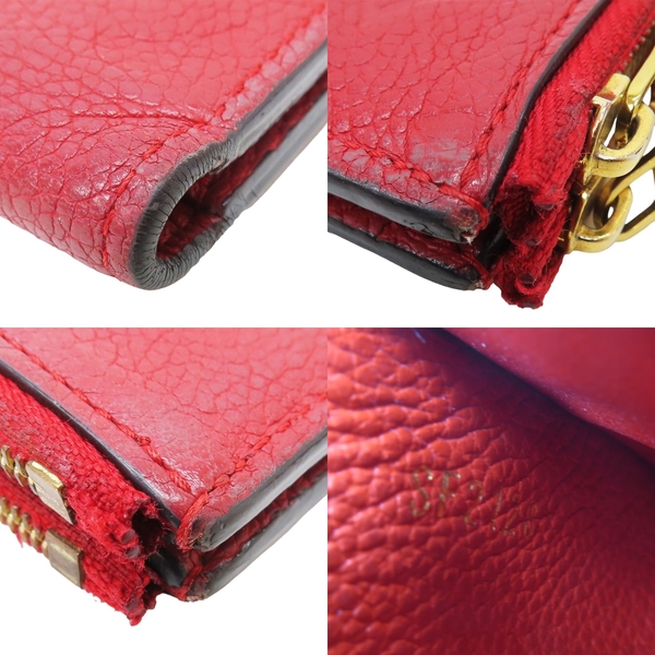 【二手名牌BRAND OFF】LOUIS VUITTON LV 路易威登【再降價】紅色 Empleinte皮革 對折 Adele 長夾 M62529 product thumbnail 10