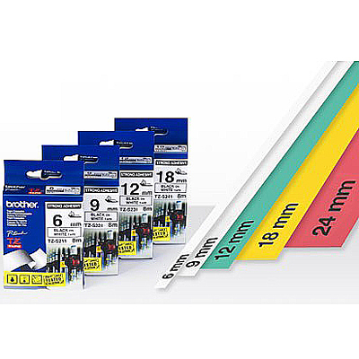 Brother兄弟牌 TZ-211 6mm白底黑字 標誌帶/標籤帶