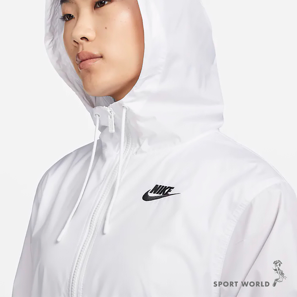 Nike 女 連帽外套 風衣 白【運動世界】DM6180-100 product thumbnail 4