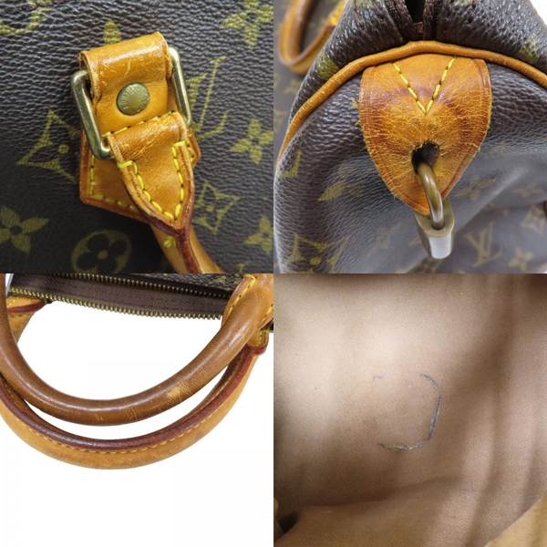 【二手名牌BRAND OFF】LOUIS VUITTON LV 路易威登 棕色 原花 PVC塗層帆布 Speedy 35 手提包 M41524 product thumbnail 10