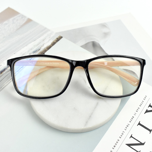 老花眼鏡 MIT黑方膠框木紋眼鏡NYK16