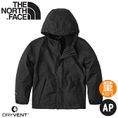 【The North Face 童 DV防水保暖外套《黑》】873S/防水透氣連帽外套/衝鋒衣