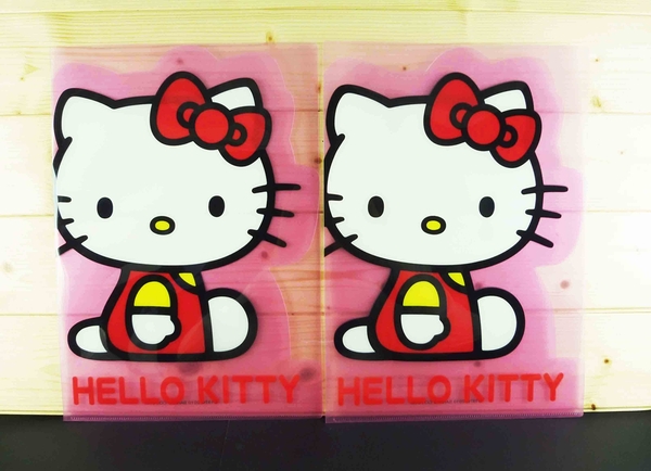 【震撼精品百貨】Hello Kitty 凱蒂貓~2入文件夾~粉側坐