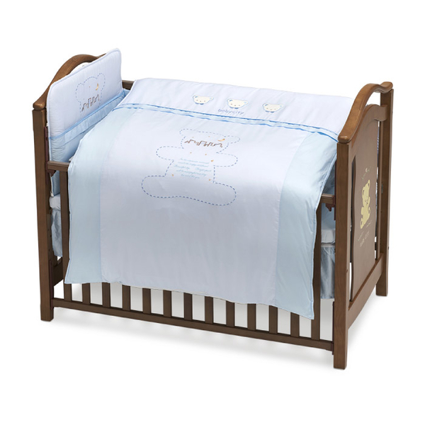 Baby City 鄉村古典熊大床(柚木/白色)+星空熊6件寢具組|嬰兒床 product thumbnail 5