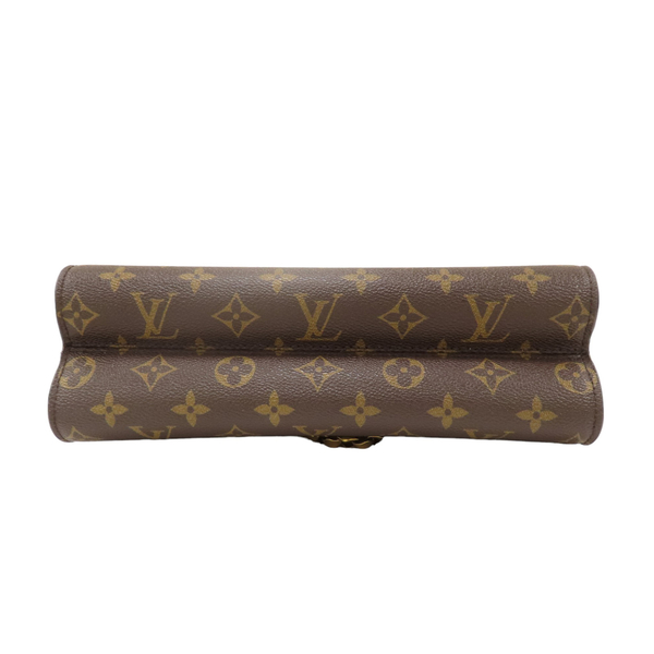 【二手名牌BRAND OFF】LOUIS VUITTON LV 路易威登 棕色 原花 紅色 牛皮 Victoire 肩背包 M41731 product thumbnail 4