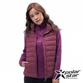 PolarStar 女 輕量羽絨背心『紫紅』 P18240 戶外 休閒 登山 露營 保暖 禦寒 防風 鋪棉 羽絨 夾克