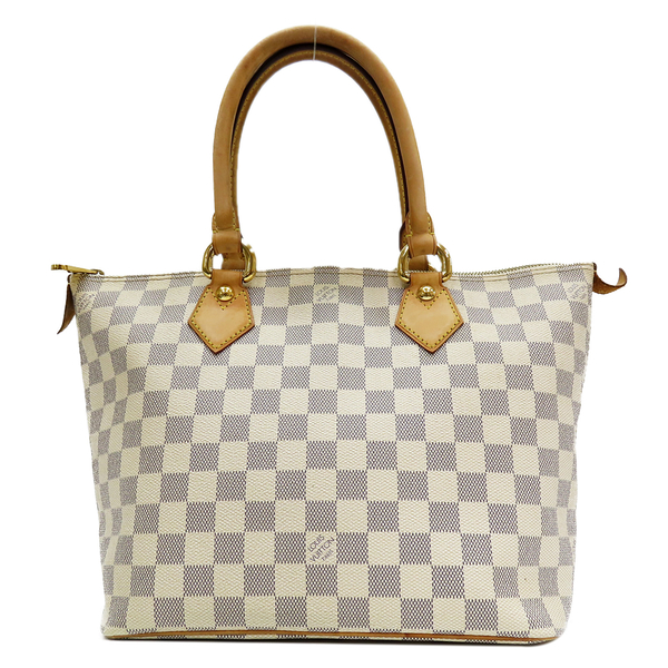 【二手名牌BRAND OFF】LOUIS VUITTON LV 路易威登 白色 棋盤格 Saleya MM 手提包 N51185