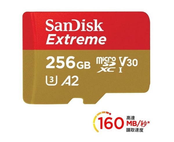【EC數位】SanDisk Extreme microSDXC UHS-I V30 A2 256GB 160MB 記憶卡