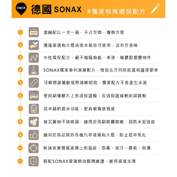 SONAX 濃縮雨刷精 200ml product thumbnail 4