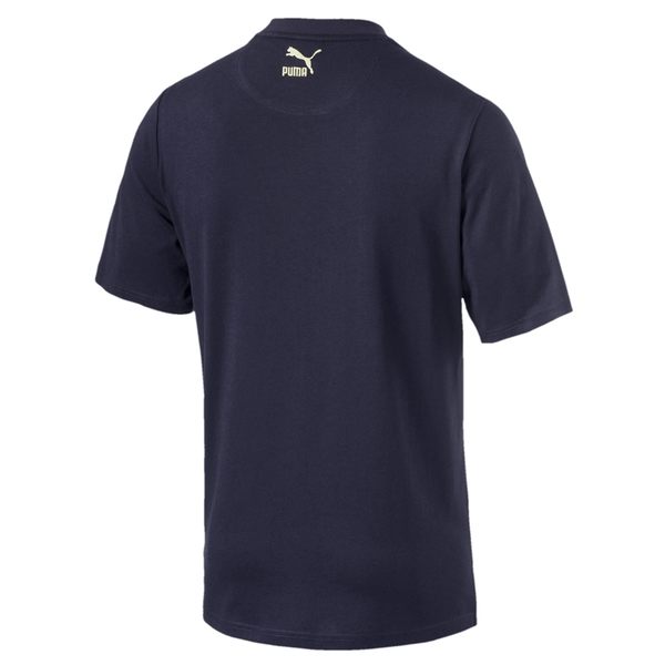 Puma Luxe 男 深藍 短T 棉質 短袖 上衣 TEE 透氣 短袖T恤 運動 休閒 上衣 短袖 57908006