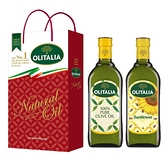 【Olitalia奧利塔】純橄欖油+葵花油禮盒組(1000ml各1)