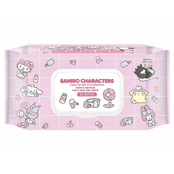 三麗鷗 Sanrio 純水濕紙巾(澡堂款)80張【小三美日】DS011740 product thumbnail 2