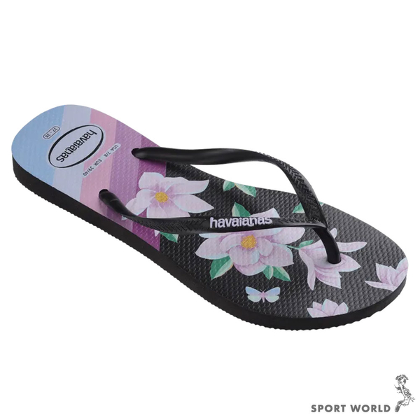 Havaianas 哈瓦仕 女鞋 拖鞋 夾腳拖 人字拖 花卉 黑粉紫【運動世界】4129848-7174W product thumbnail 3