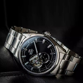 【台南 時代鐘錶 ORIENT】東方錶 RA-AR0002B 藍寶石鏡面 鏤空開芯 鋼錶帶 機械男錶 黑/銀 40.8mm