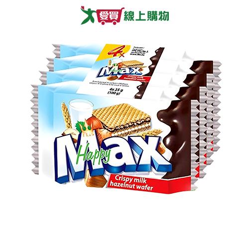 HAPPYMAX榛果巧克威化餅四入100G【愛買】