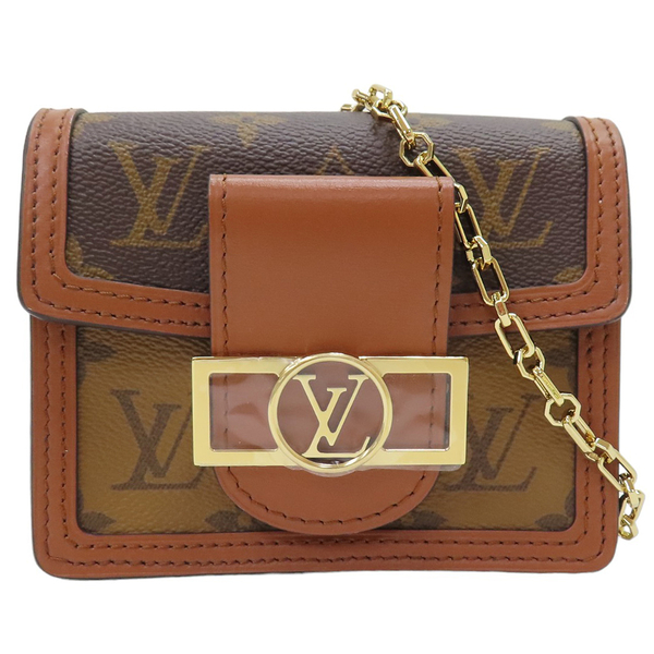 【二手名牌BRAND OFF】LOUIS VUITTON LV 路易威登 原花 PVC塗層帆布 Micro Dauphine 肩背包 M82749