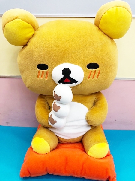 【震撼精品百貨】Rilakkuma San-X 拉拉熊懶懶熊~拉拉熊絨毛娃娃-吃丸子造型-拉拉熊#00766