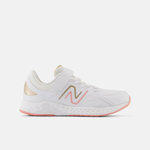 NEW BALANCE 童鞋 運動鞋 跑鞋 慢跑鞋 緩震 休閒鞋 魔鬼氈 中大童 白粉 PA76TPG1