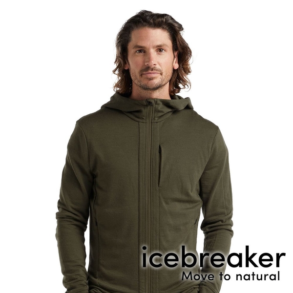 【icebreaker】Quantum III 男羊毛連帽保暖外套 GT270『橄欖綠』戶外 運動 柔軟 舒適 控溫 0A59JX