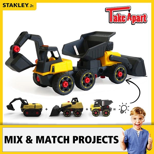 美國 STANLEY Jr. 組裝工程車-砂石車|聖誕禮物 product thumbnail 7