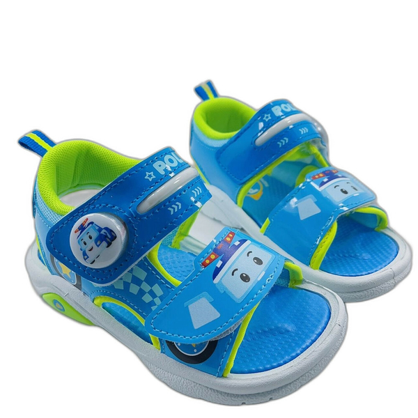 【菲斯質感生活購物】台灣製波力救援小隊電燈涼鞋-波力款 台灣製 台灣製童鞋 MIT MIT童鞋 女童鞋
