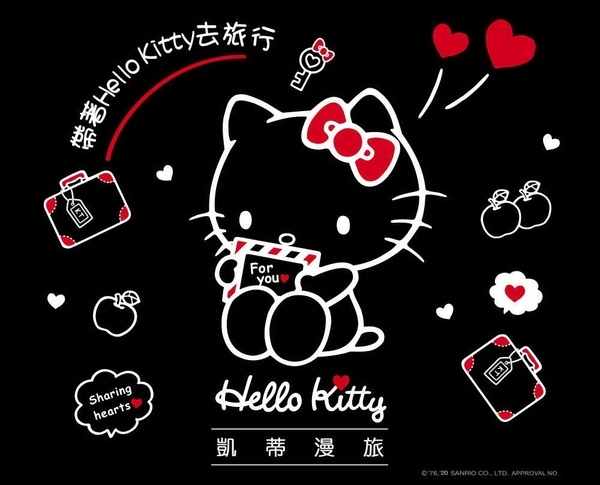 【Hello Kitty】凱蒂漫旅-三層側背包-黑 KT01T06BK product thumbnail 2