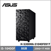 ASUS華碩 H-S300MA-51040F091T 桌上型家用電腦(i5-10400F/8G/256G SSD+1T HDD/GT710/Win10 home)
