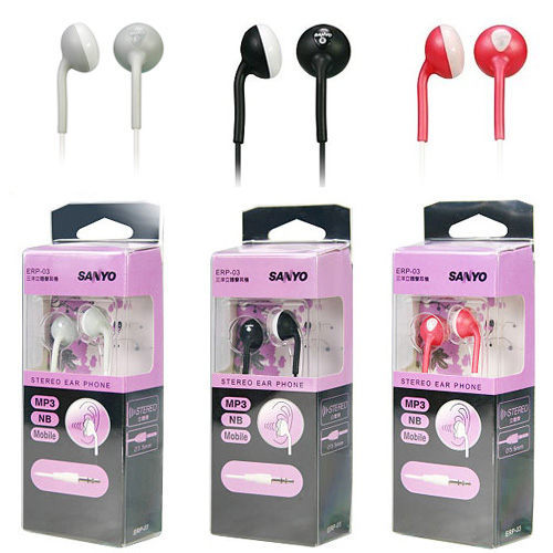 《SANYO》三洋立體聲入耳式耳機 ERP-03 紅色 product thumbnail 2