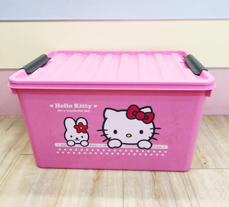 【震撼精品百貨】Hello Kitty 凱蒂貓~凱蒂貓 HELLO KITTY置物箱(40L)-粉色 product thumbnail 2