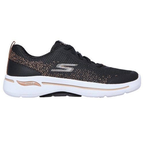 SKECHERS GOWALK ARCH FIT 女款 黑色 休閒 透氣 健走鞋 124486BKGD【KAORACER】 product thumbnail 3