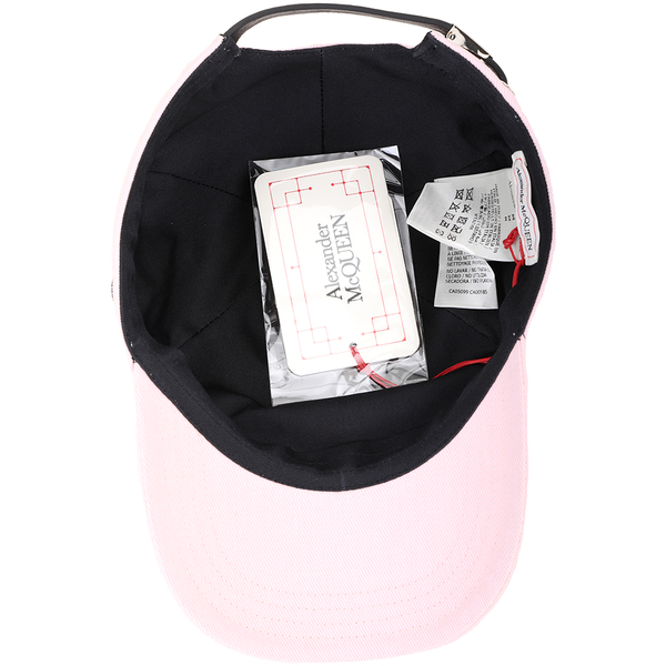 Alexander McQueen 字母刺繡棉質棒球帽(粉色) 2210005-05
